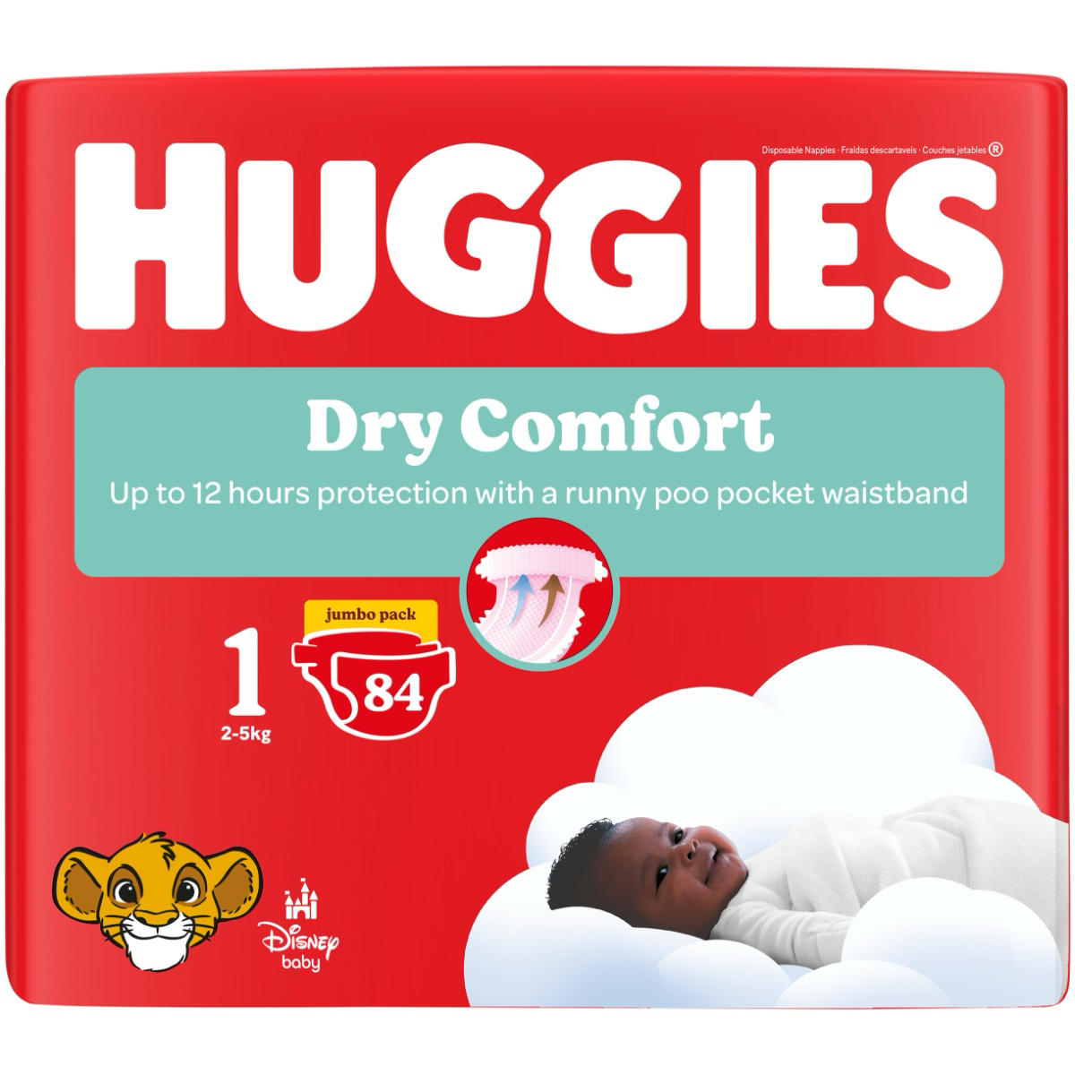 Huggies Dry comfort Size 1 (84s)
